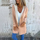 🌸Offres de printemps💐 Manteau à capuche ouvert sur le devant à blocs de couleurs pour femmes