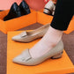 Escarpins élégants à talons bas en cuir PU pour femmes