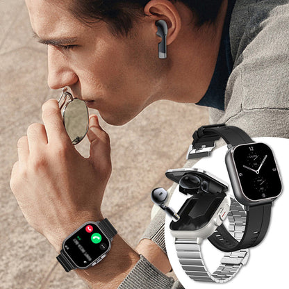 ⌚2025 Nouveaux produits🔥 Écouteurs Bluetooth 2-en-1 Smartwatch(🔥55 % de réduction)