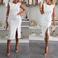 Robe bodycon sans manches avec fente pour femmes