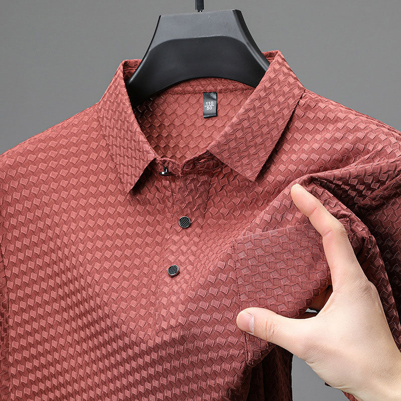 🎉 Chemise texturée à manches courtes pour homme🎉