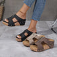 🔥 2025 New 50% off Hot Sale🔥 Sandales orthopédiques à bout ouvert et à talon compensé à la mode.