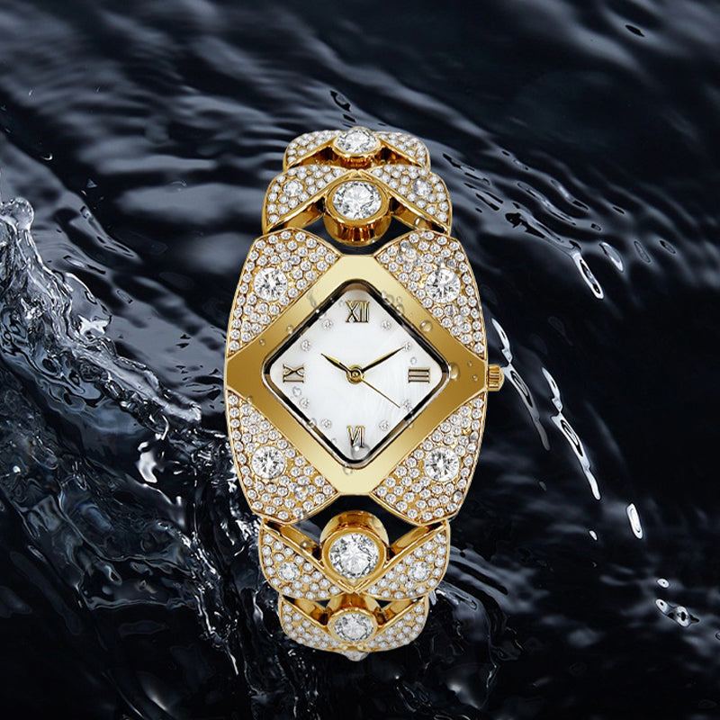 💎49% de réduction ⌚Montre à quartz rétro pour femme avec strass scintillants✨