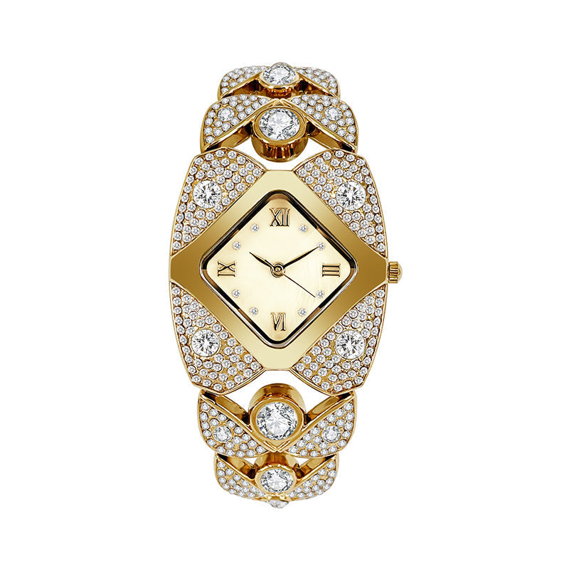 💎49% de réduction ⌚Montre à quartz rétro pour femme avec strass scintillants✨