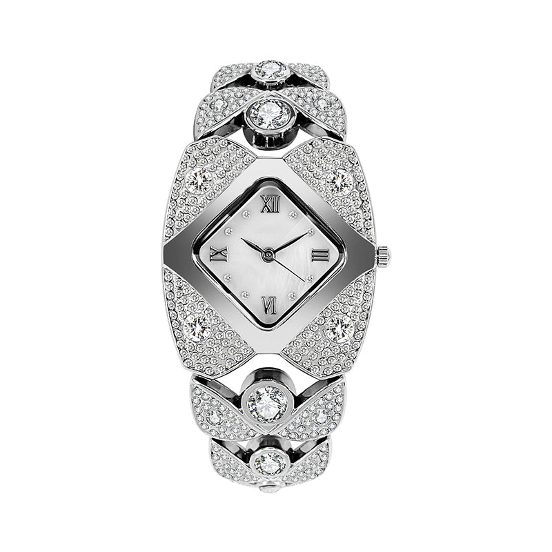 💎49% de réduction ⌚Montre à quartz rétro pour femme avec strass scintillants✨