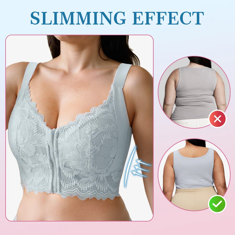 ✨Achetez-en 1 obtenez-en 2💞Soutien-gorge ultra souple avec fermeture éclair à l'avant et sans armatures