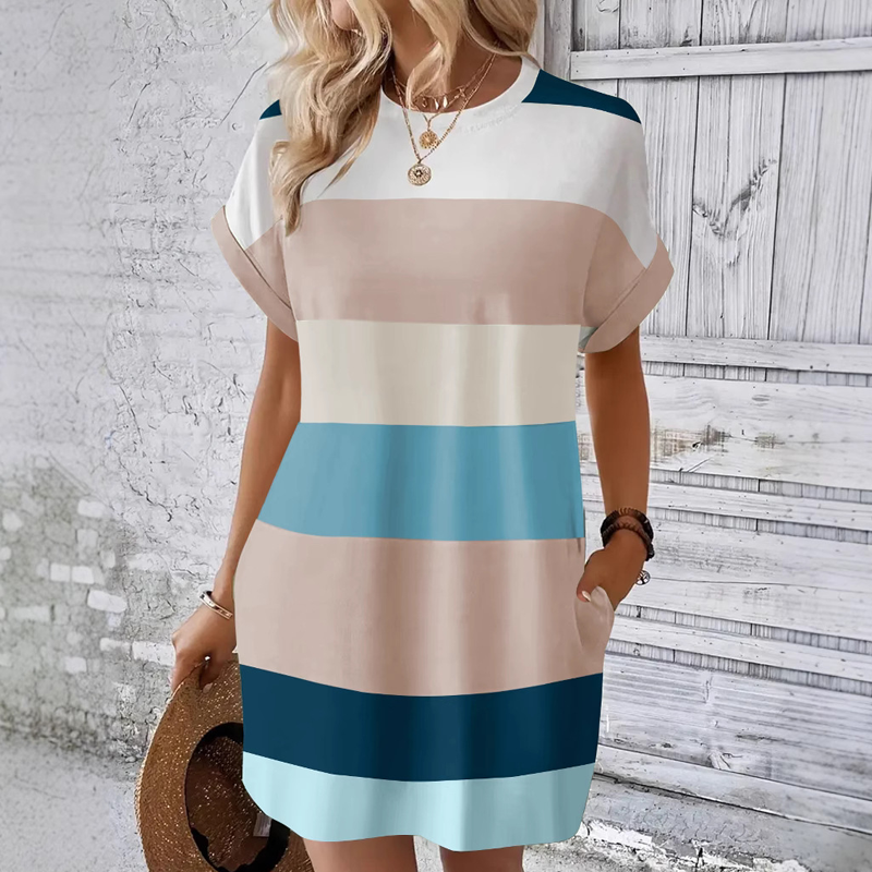 💘Été - Meilleurs prix💘Robes décontractées à col rond pour femmes(🔥55% de réduction)