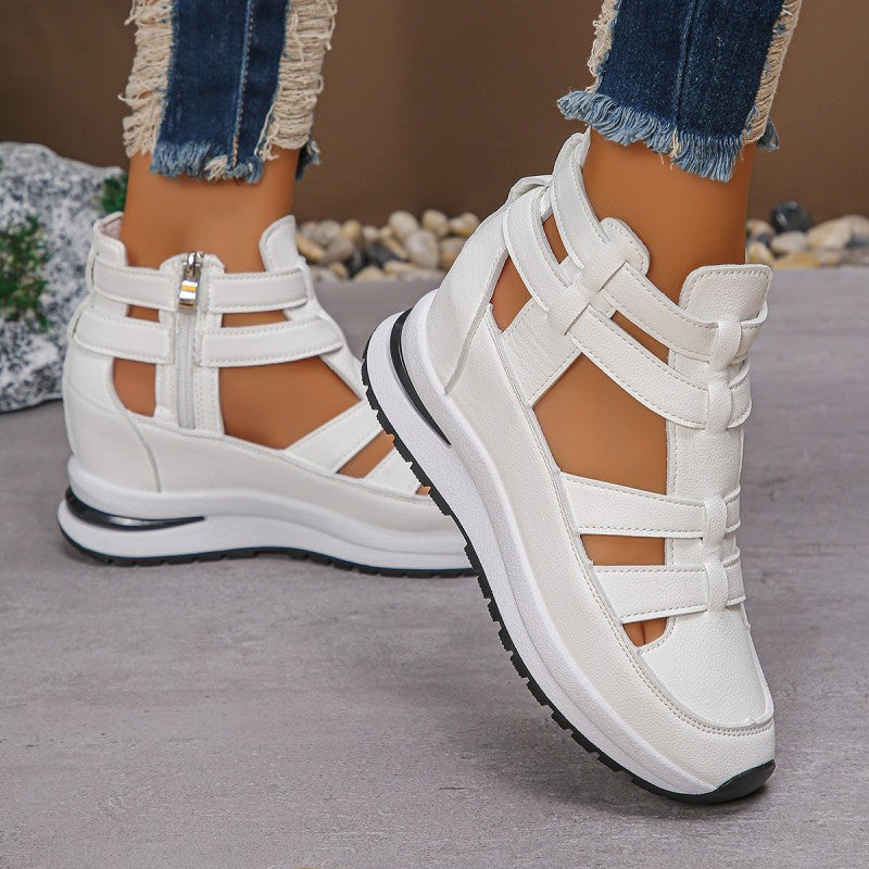 🔥Meilleurs prix pour l'été🔥Sandales compensées confortables et légères avec fermeture éclair latérale
