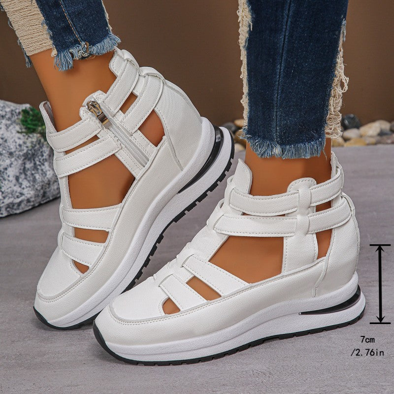 🔥Meilleurs prix pour l'été🔥Sandales compensées confortables et légères avec fermeture éclair latérale
