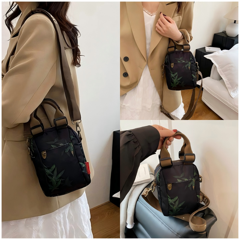 Sac à bandoulière multicouche imprimé mode pour femme