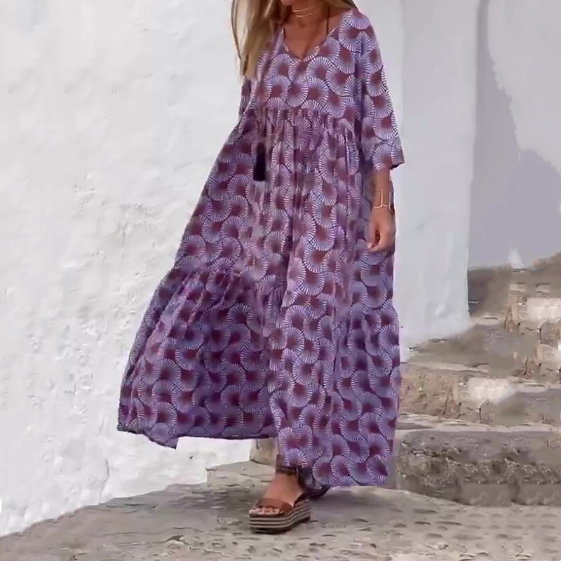 Plus Size - Robe imprimée à col V