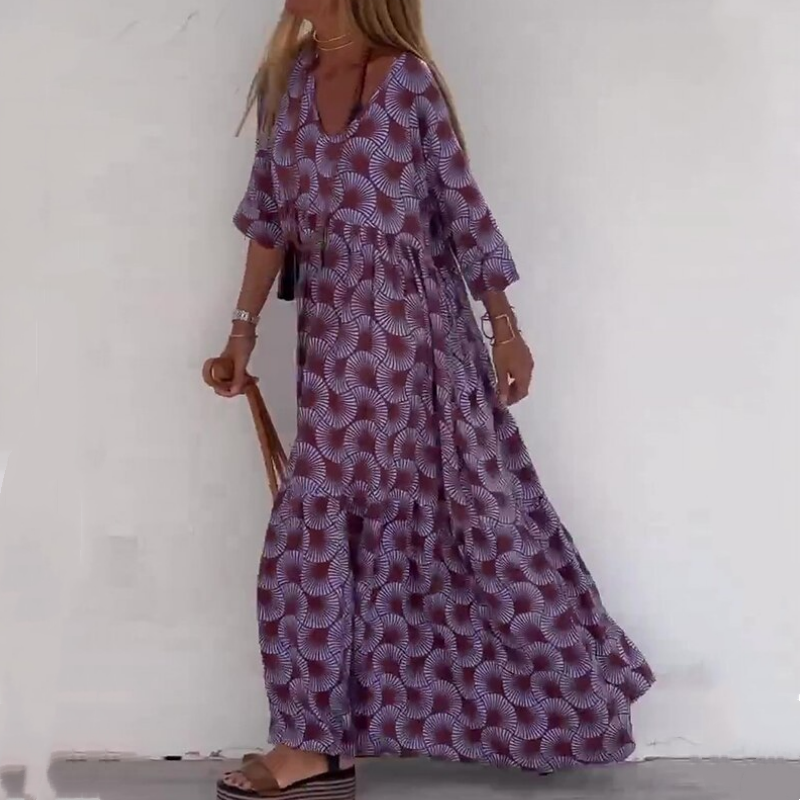 Plus Size - Robe imprimée à col V