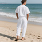 🔥2025 Nouveau à 🔥Ensemble deux pièces chemise et pantalon à manches courtes pour hommes décontractés