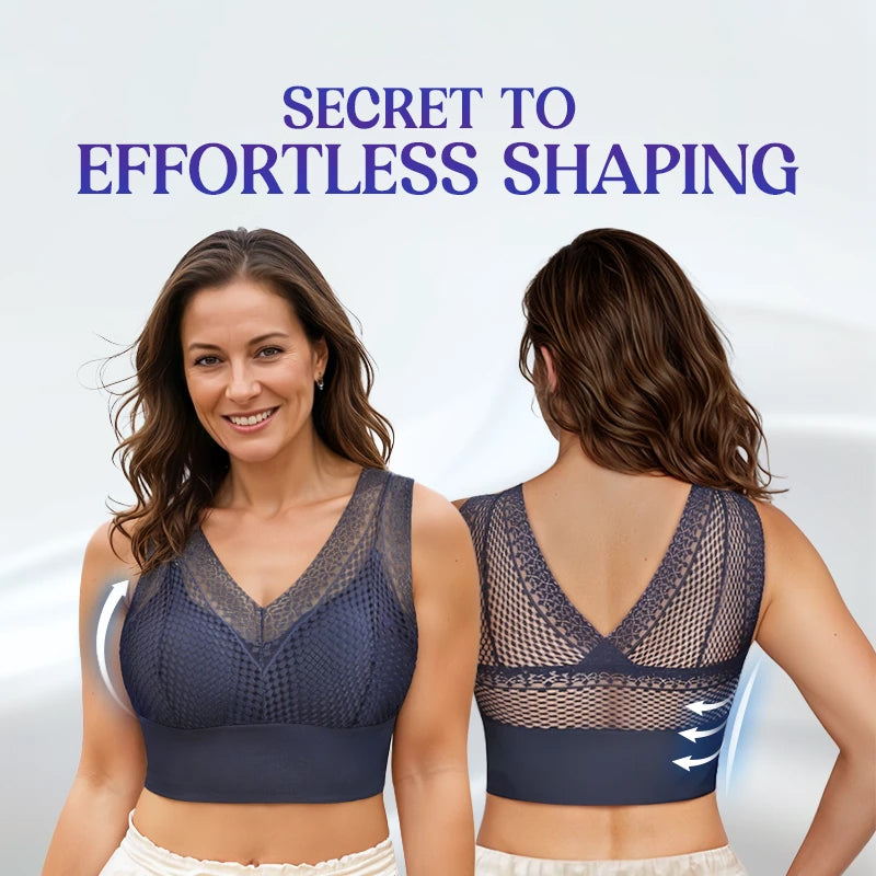 【💖1+1 gratuit】T-shirt en dentelle sans coutures, respirant, avec décolleté plongeant👙