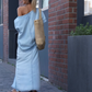 Top diagonal pour femmes avec jupe longue en denim fendue