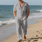 Ensemble 2 pièces chemise boutonnée et pantalon pour hommes