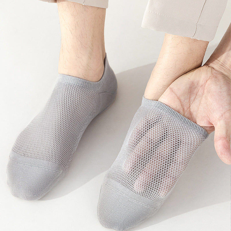 Chaussettes respirantes en maille unie pour hommes