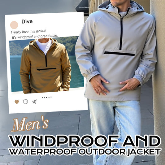 Veste d'extérieur imperméable et coupe-vent pour homme