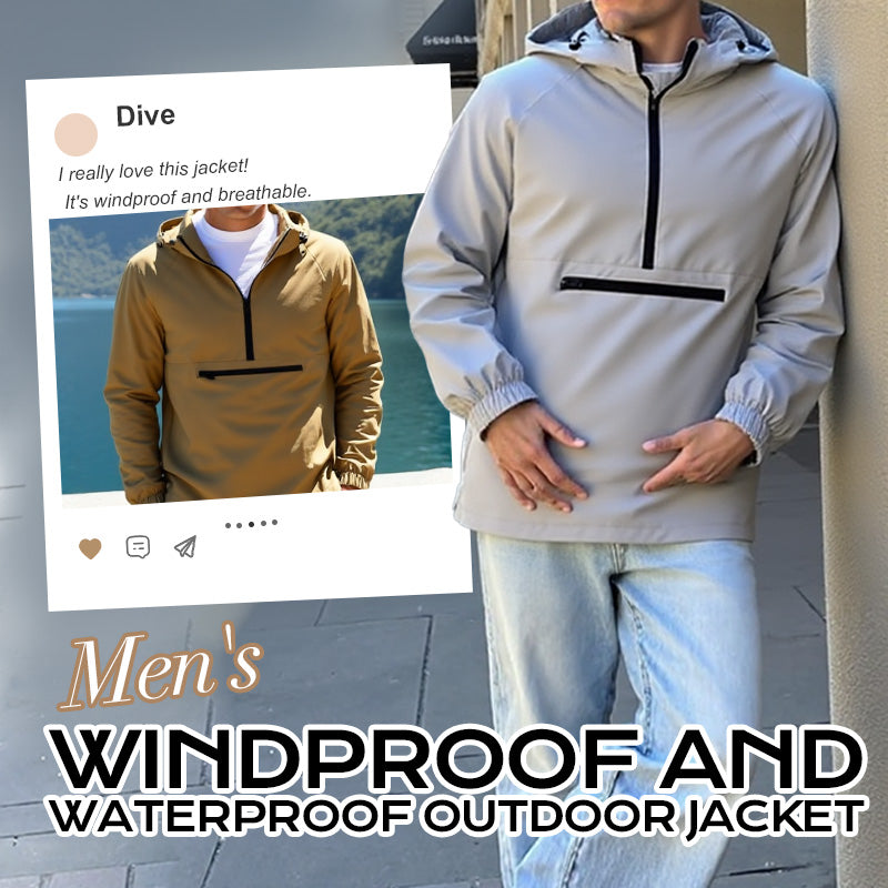 Veste d'extérieur imperméable et coupe-vent pour homme