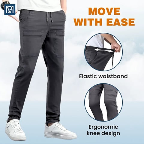 👖 64% DE RÉDUCTION MAINTENANT ! 🏆 Pantalon Cargo MultiPants - 6 Poches & Élastique, Idéal pour Outdoor et Quotidien 👖✨