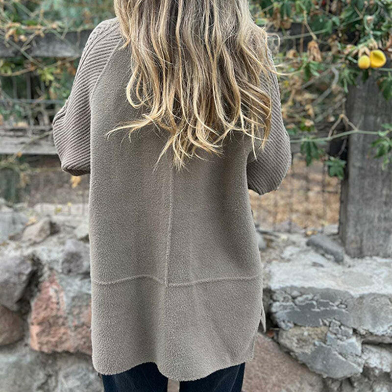 🍂💕Veste mi-longue pour femme avec double boutonnage et revers