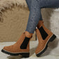 🍂Bottines à talons bas élastiques unies pour femmes
