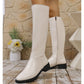 Réductions exceptionnelles💥Bottes chics mi-mollet pour femmes avec revers latéral