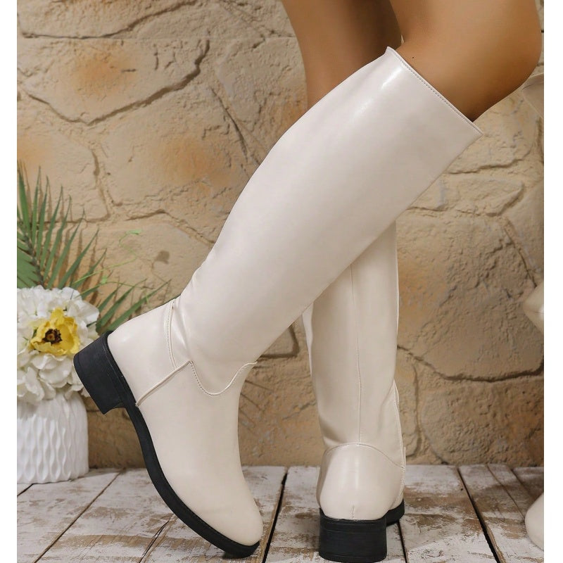 Réductions exceptionnelles💥Bottes chics mi-mollet pour femmes avec revers latéral