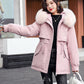 Meilleur cadeau - Manteau parka épais à capuche ample en polaire synthétique pour femme