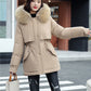Meilleur cadeau - Manteau parka épais à capuche ample en polaire synthétique pour femme
