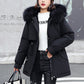 Meilleur cadeau - Manteau parka épais à capuche ample en polaire synthétique pour femme