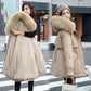Meilleur cadeau - Manteau parka épais à capuche ample en polaire synthétique pour femme