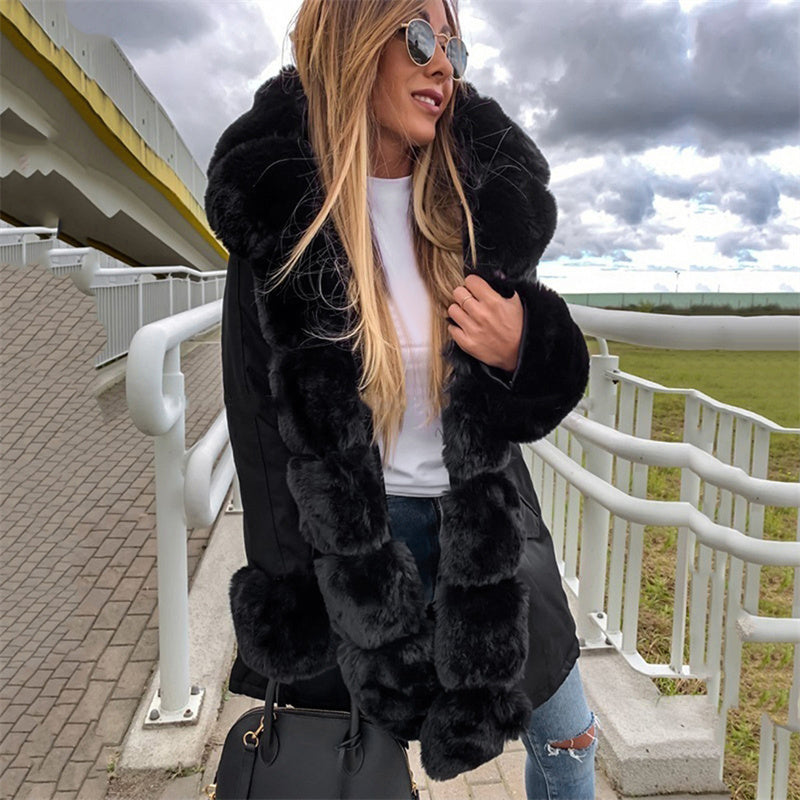 ✨ Nouvelle Doudoune Parka Femme • Col Fourrure Amovible ✨Luxe tactile, style renouvelable 🎀