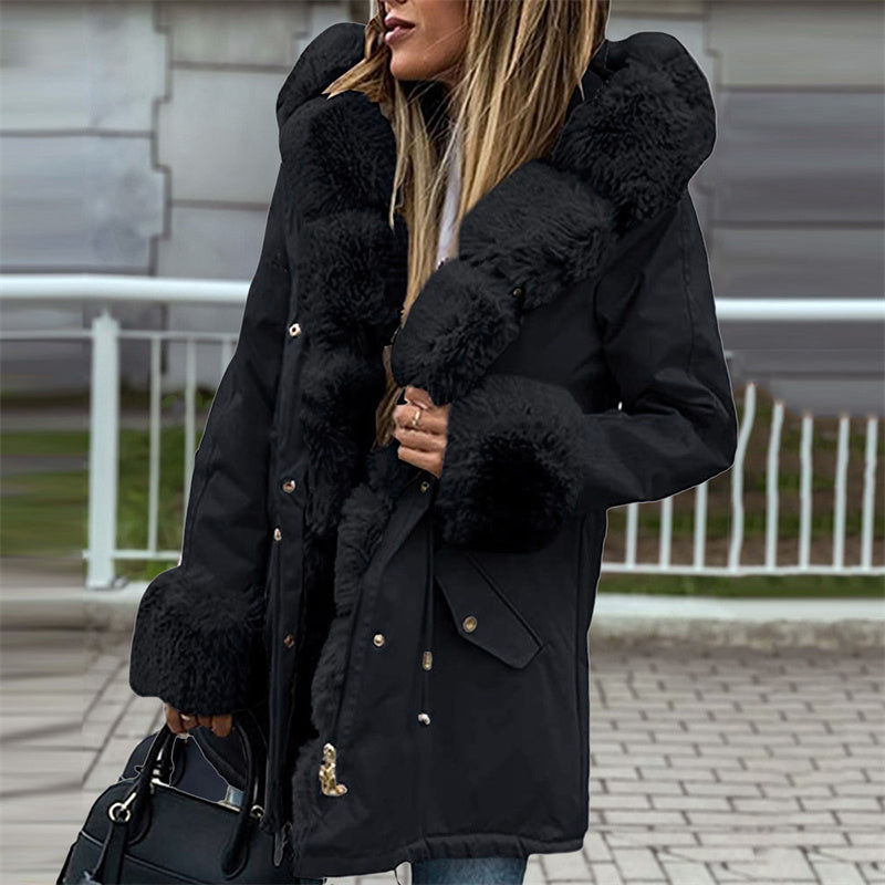 ✨ Nouvelle Doudoune Parka Femme • Col Fourrure Amovible ✨Luxe tactile, style renouvelable 🎀
