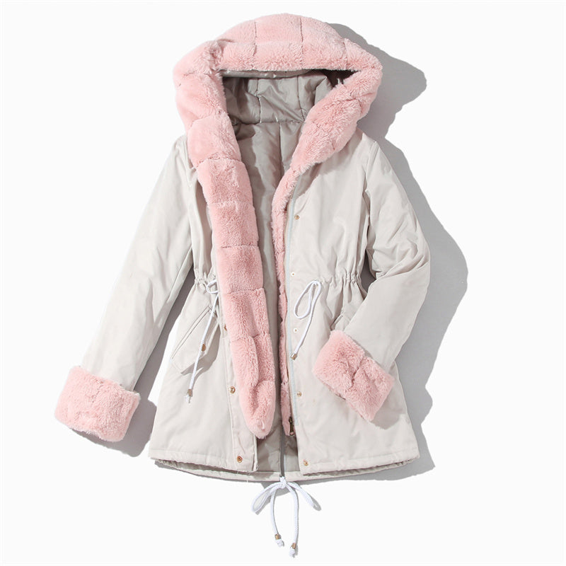 ✨ Nouvelle Doudoune Parka Femme • Col Fourrure Amovible ✨Luxe tactile, style renouvelable 🎀