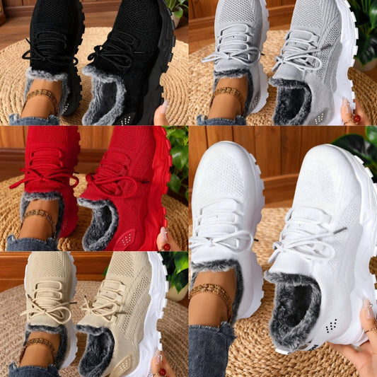 🔥Dernière promotion - 50 % de réduction - baskets orthopédiques chaudes pour femmes, avec doublure en polaire