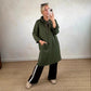 Robe oversize à manches longues et capuche pour femmes, avec poches