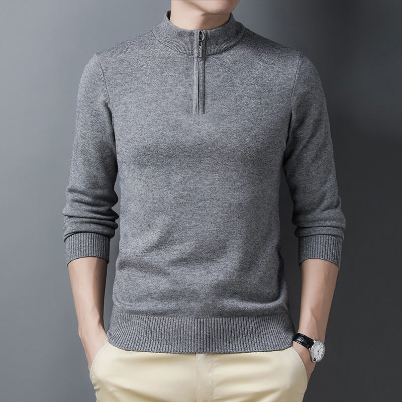 Pull en laine à col mi-haut pour homme