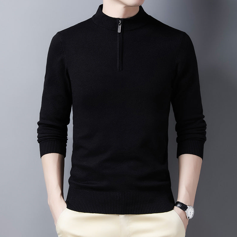 Pull en laine à col mi-haut pour homme