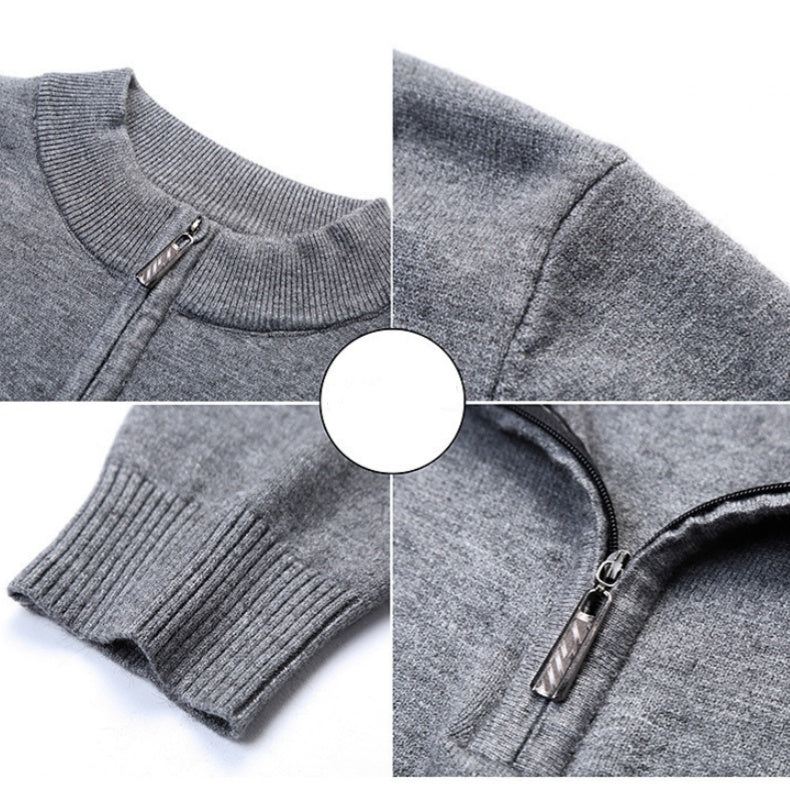 Pull en laine à col mi-haut pour homme