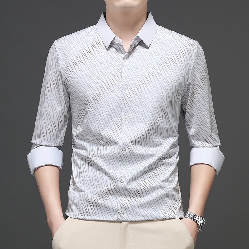 Chemise à Manches Longues Décontractée Tendance pour Homme