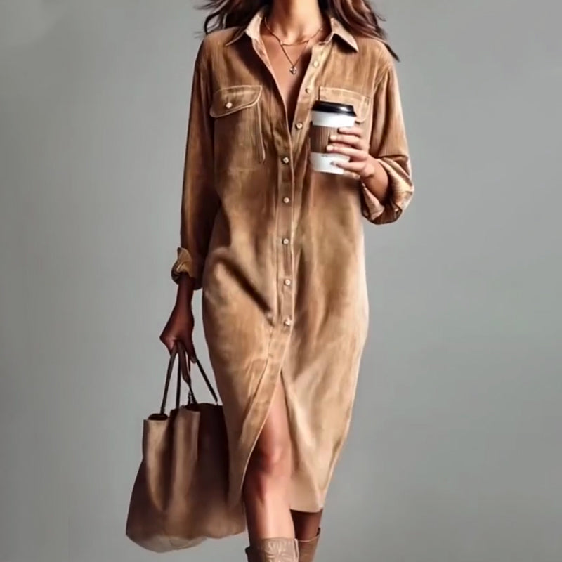 Robe chemise décontractée pour femmes