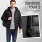 Veste coupe-vent rembourrée à capuche pour homme
