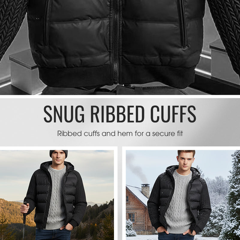 Veste coupe-vent rembourrée à capuche pour homme