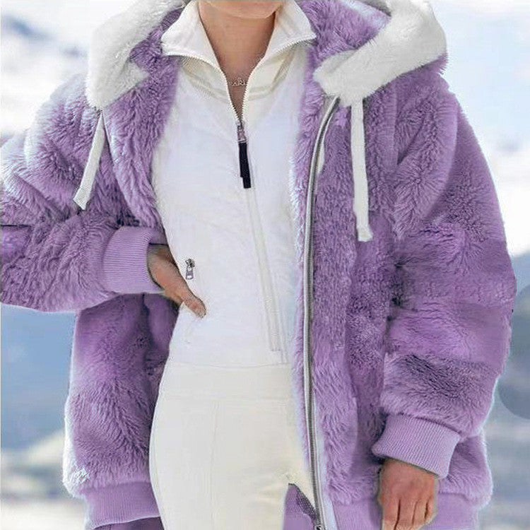🧥Promotion Halloween🎃✨ Veste à Capuche en Polaire - Doublure Intérieure en Sherpa Chaud avec Poche Cachée pour Affronter l'Hiver ❄️🎁