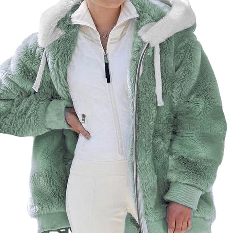 🧥Promotion Halloween🎃✨ Veste à Capuche en Polaire - Doublure Intérieure en Sherpa Chaud avec Poche Cachée pour Affronter l'Hiver ❄️🎁