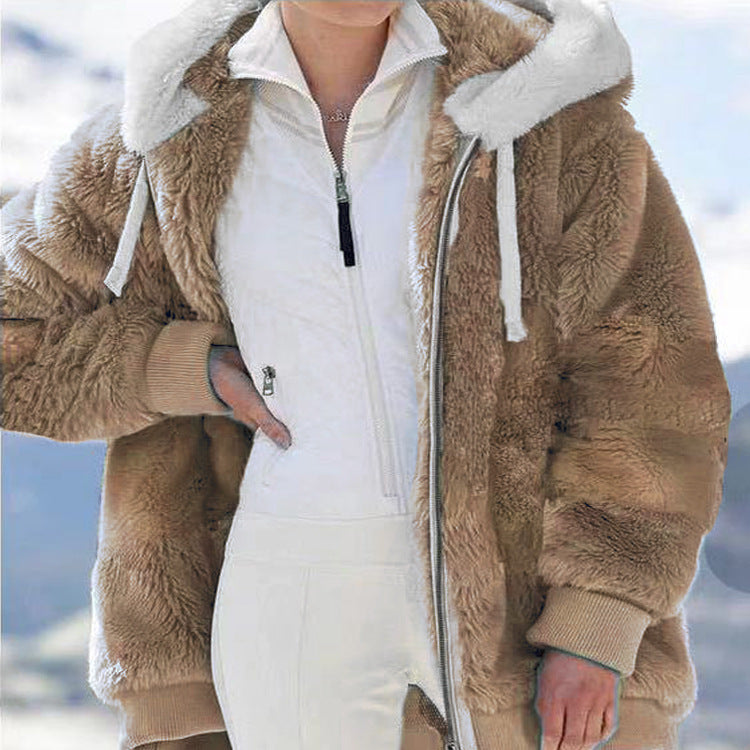 🧥Promotion Halloween🎃✨ Veste à Capuche en Polaire - Doublure Intérieure en Sherpa Chaud avec Poche Cachée pour Affronter l'Hiver ❄️🎁