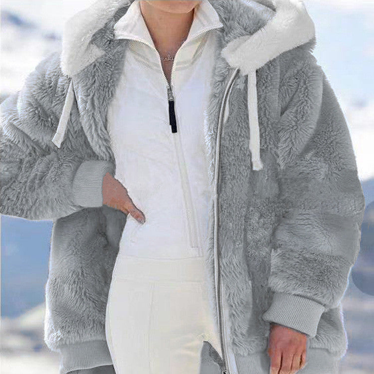 🧥Promotion Halloween🎃✨ Veste à Capuche en Polaire - Doublure Intérieure en Sherpa Chaud avec Poche Cachée pour Affronter l'Hiver ❄️🎁