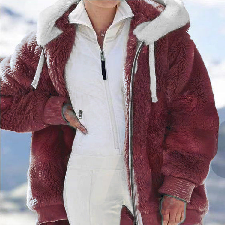 🧥Promotion Halloween🎃✨ Veste à Capuche en Polaire - Doublure Intérieure en Sherpa Chaud avec Poche Cachée pour Affronter l'Hiver ❄️🎁