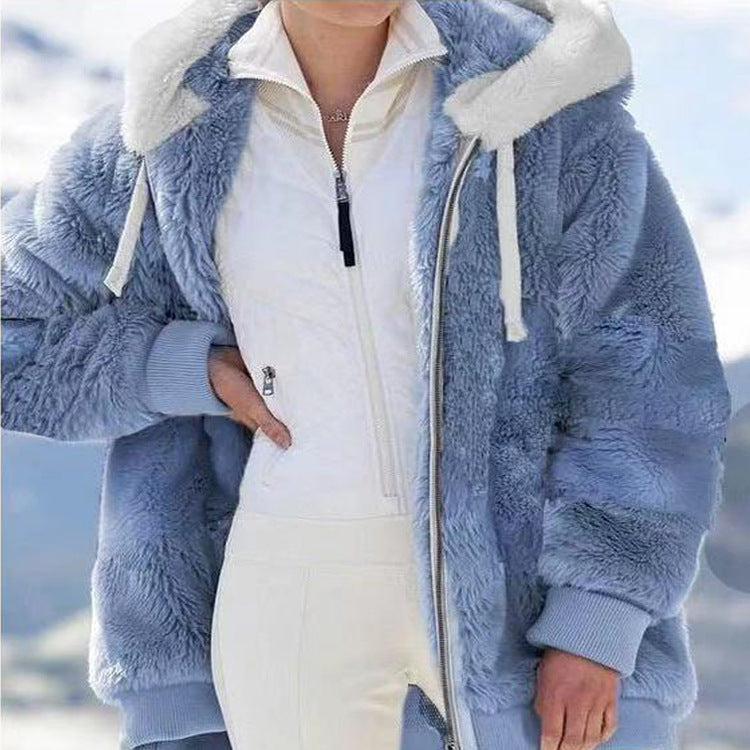 🧥Promotion Halloween🎃✨ Veste à Capuche en Polaire - Doublure Intérieure en Sherpa Chaud avec Poche Cachée pour Affronter l'Hiver ❄️🎁